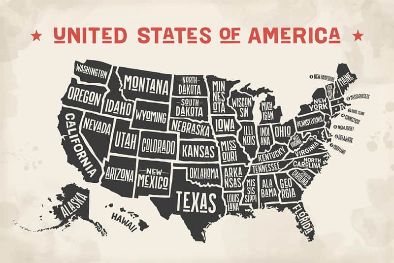 ארה"ב מפה states