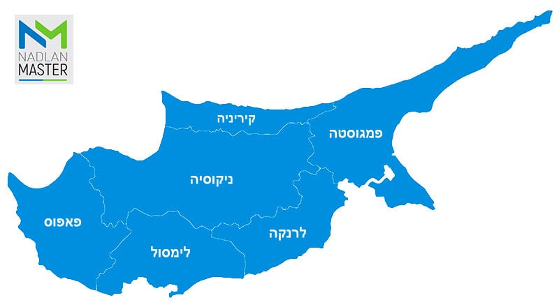 קפריסין - מחוזות - מפה